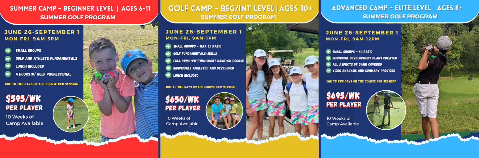 Copy of Copy of GOLF SUMMER CAMPS For Website