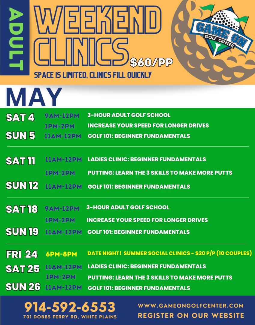 MAY Weekend Clinics - Poster VG